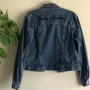 Harley Davidson Jean Jacket Size Large